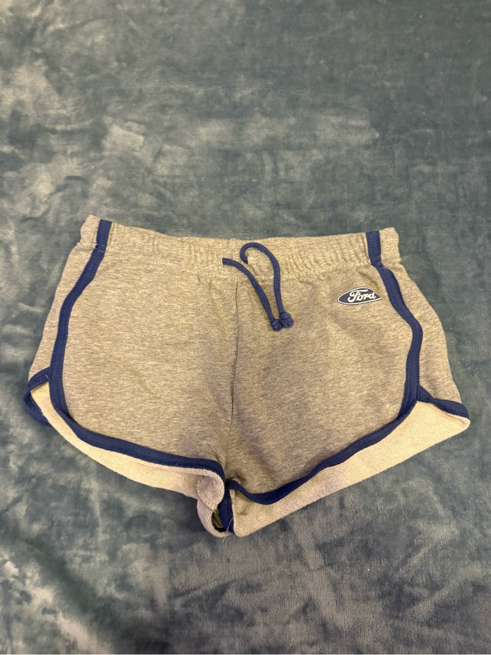 PacSun Gray Women's Athletic Shorts with Blue Trim